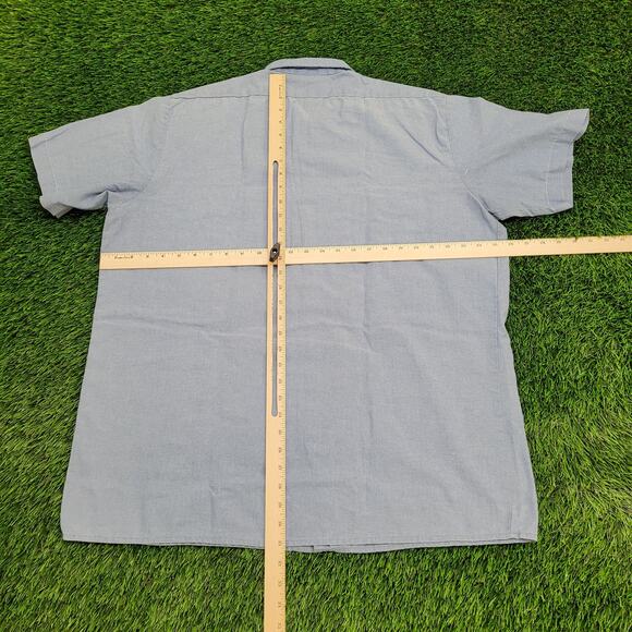 Vintage Dickies Work Button Shirt XL 26x31 Baggy Chambray - Picture 6 of 11